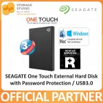 SEAGATE NEW One Touch External Hard Drive / Hard Disk / HDD with Password Protection / USB3.0, 2TB. SEAGATE Singapore Local 3 Years Warranty
